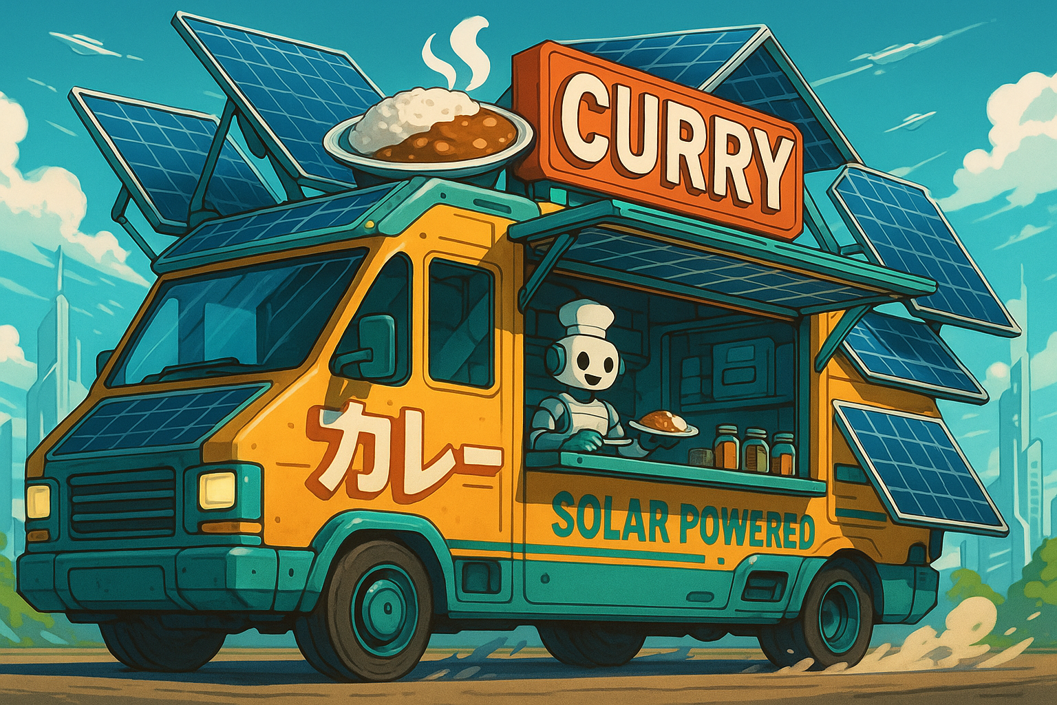 Solar-Powered Curry Truck